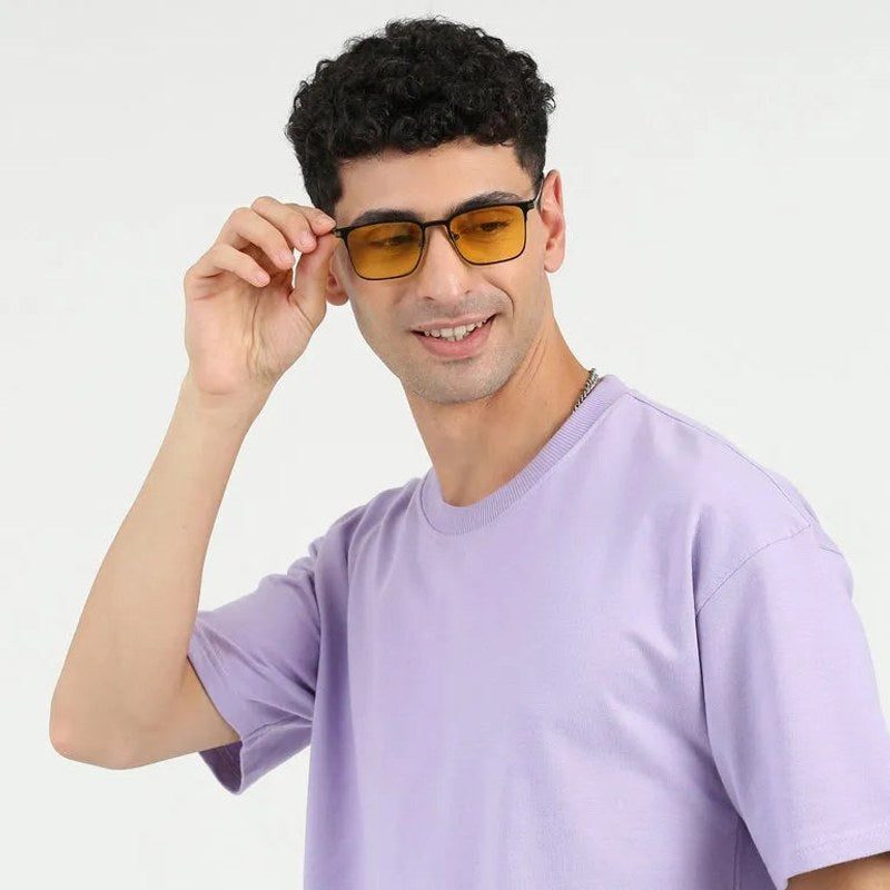 Solstice Black Medium Full Rim Rectangle Clip-on for Men & Women — Hashtag Eyewears
