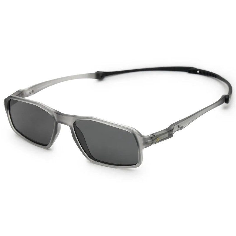 Sparks Grey Large Full Rim Rectangle Sports Sunglasses for Men & Women Temple Tip Color Black — Hashtag Eyewears