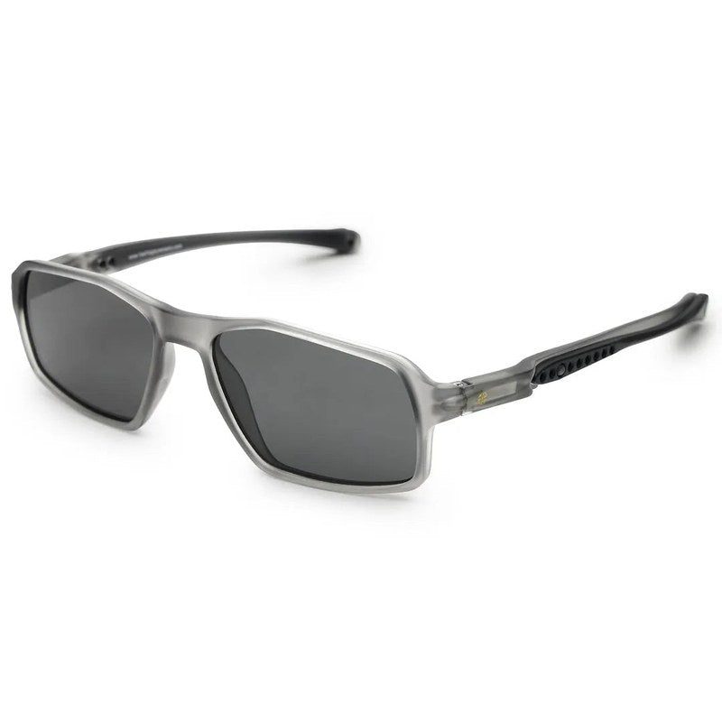 Sparks Grey Large Full Rim Rectangle Sports Sunglasses for Men & Women Temple Tip Color Black — Hashtag Eyewears