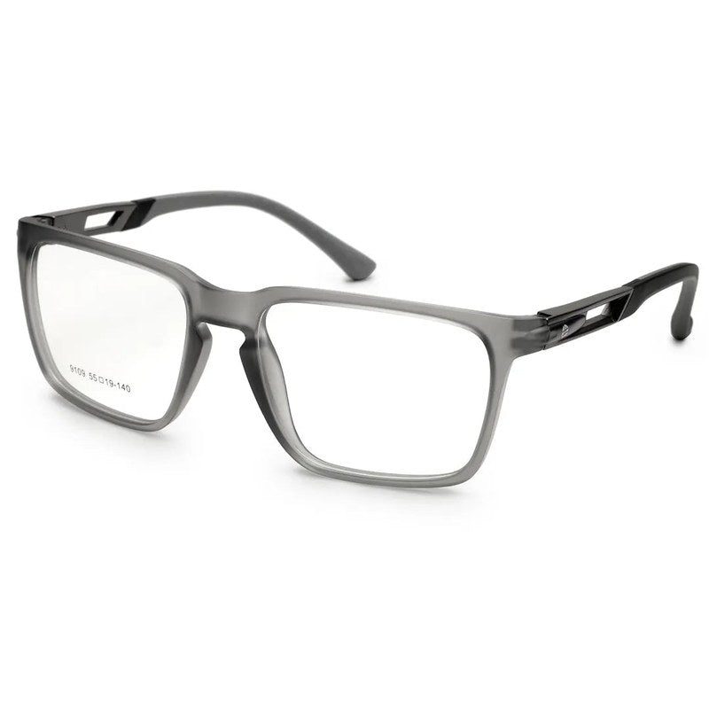 Sporty Grey Medium Full Rim Square Eyeglasses for Men & Women — Hashtag Eyewears