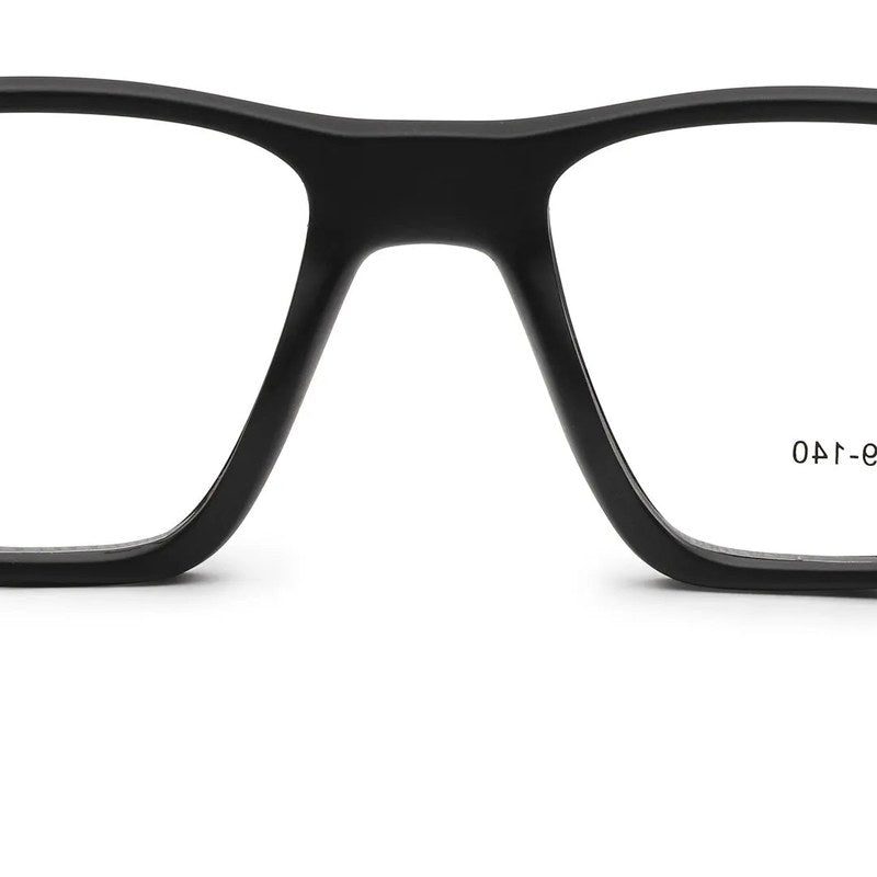 Sporty Matte Black Medium Full Rim Square Eyeglasses for Men & Women — Hashtag Eyewears