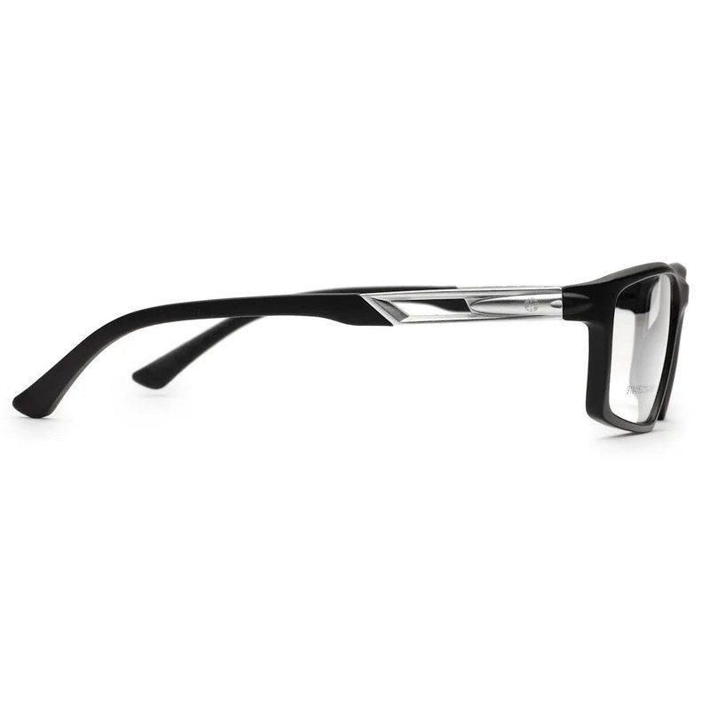 Sporty Matte Black Medium Full Rim Square Eyeglasses for Men & Women — Hashtag Eyewears