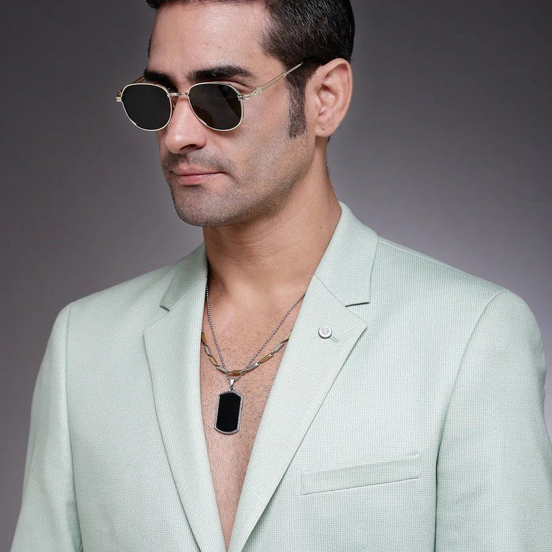 Starfall Green Medium Full Rim Oval Sunglasses for Men — Hashtag Eyewears