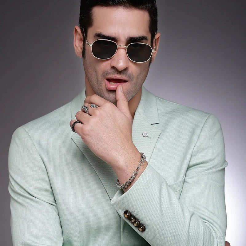Starfall Green Medium Full Rim Oval Sunglasses for Men — Hashtag Eyewears