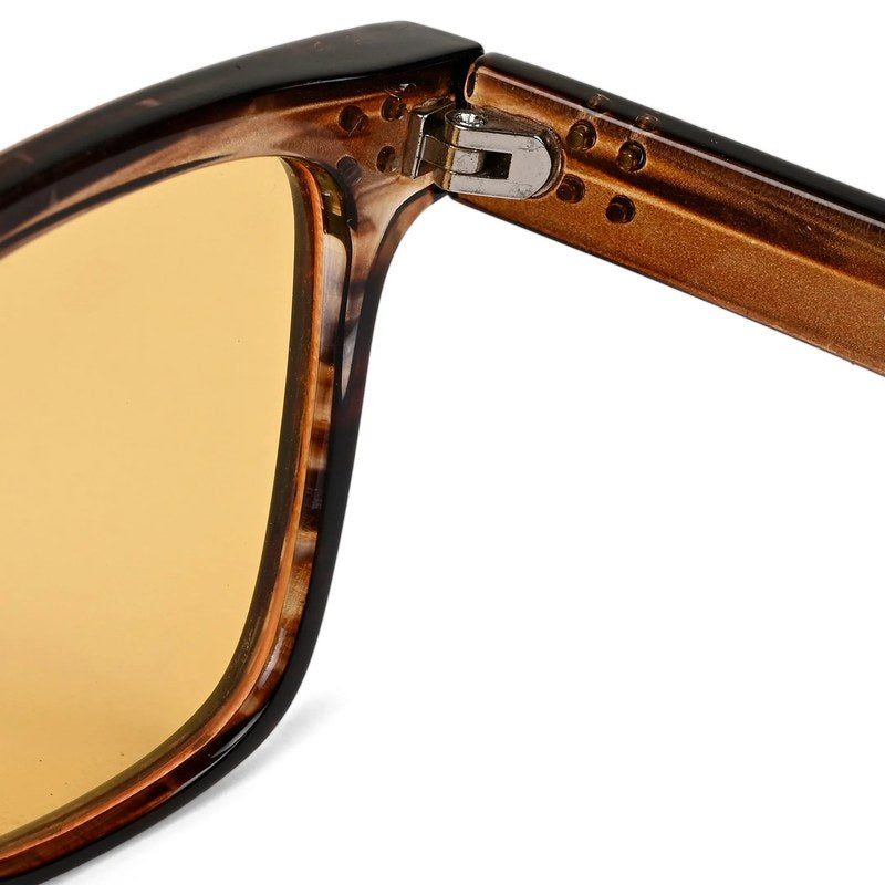 Stelor Transparent Brown Medium Full Rim Square Sunglasses for Men & Women HASHTAG X VOSNO — Hashtag Eyewears
