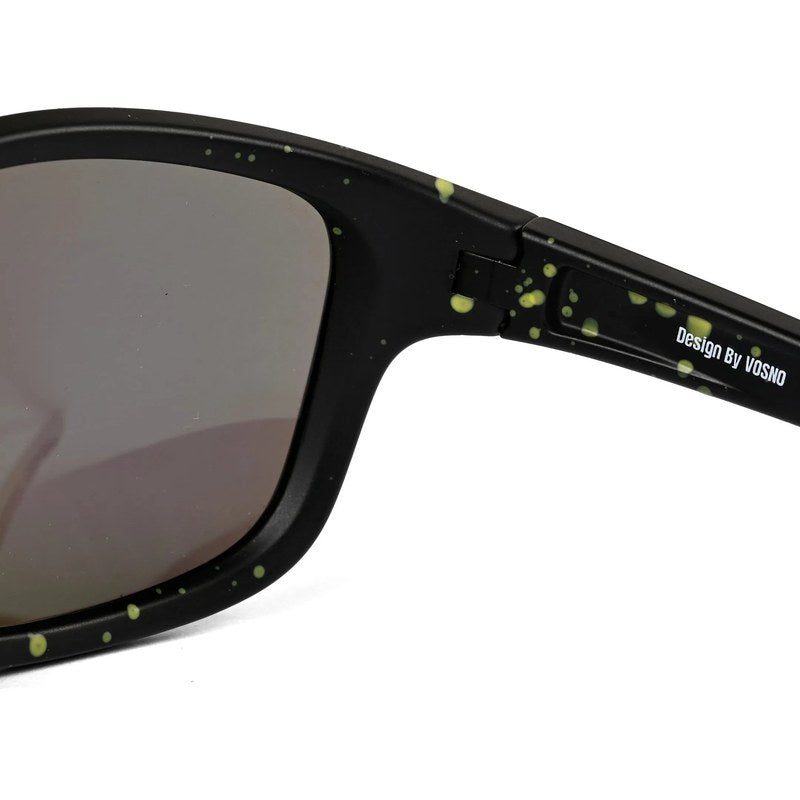 Storm Black/Green Dotty Texture Medium Full Rim Wraparound Sports Sunglasses for Men & Women — Hashtag Eyewears