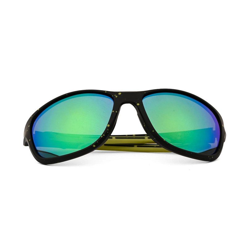 Storm Black/Green Dotty Texture Medium Full Rim Wraparound Sports Sunglasses for Men & Women — Hashtag Eyewears