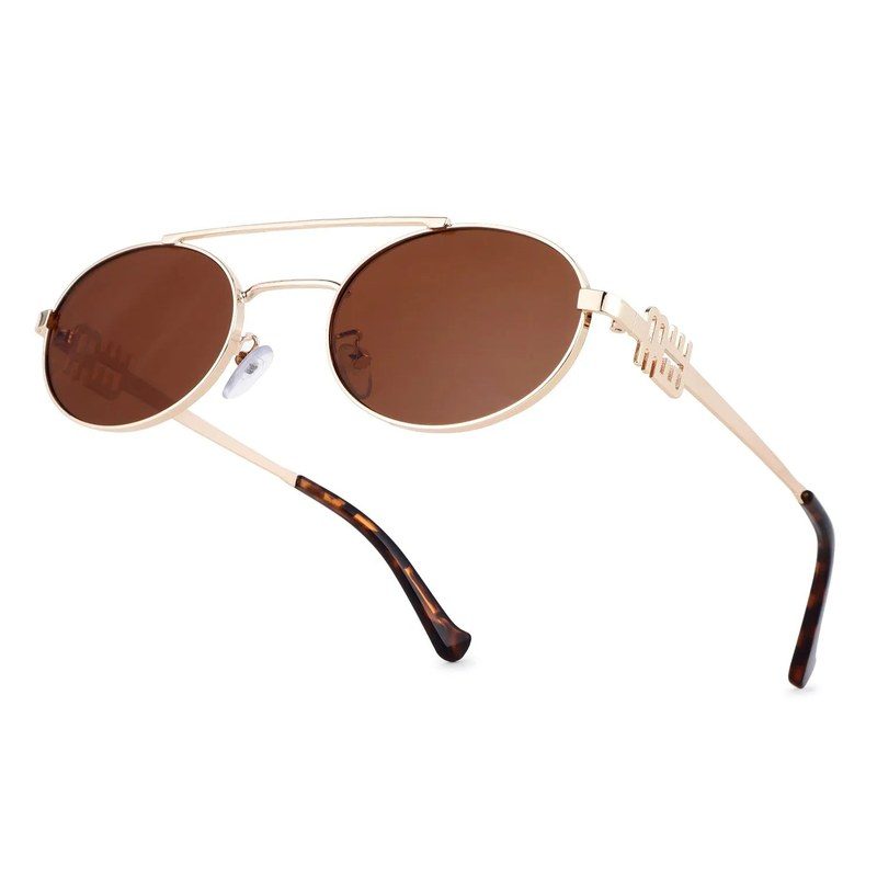 Stralium Brown Large Full Rim Oval Sunglasses for Women — Hashtag Eyewears