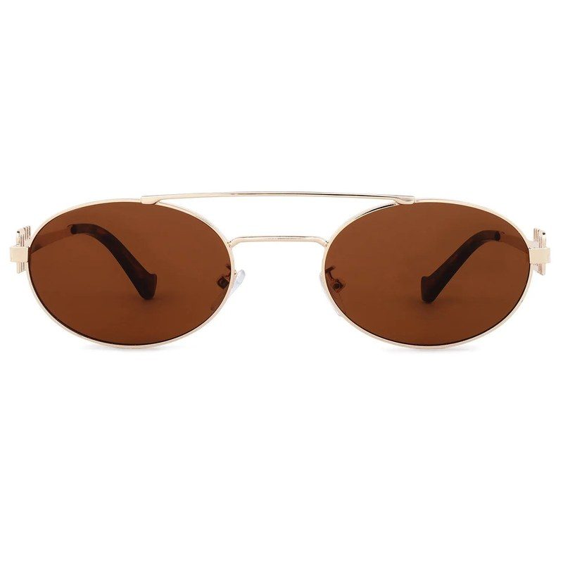 Stralium Brown Large Full Rim Oval Sunglasses for Women — Hashtag Eyewears