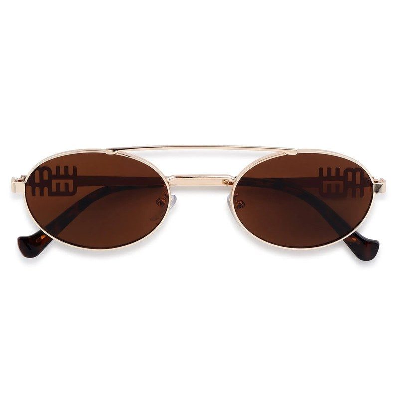 Stralium Brown Large Full Rim Oval Sunglasses for Women — Hashtag Eyewears