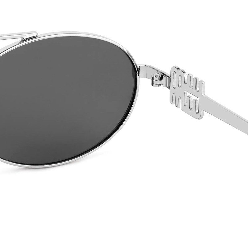 Stralium Grey Large Full Rim Oval Sunglasses for Women — Hashtag Eyewears