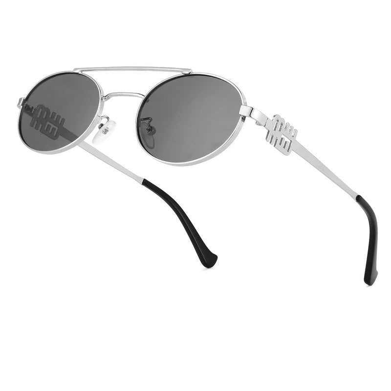 Stralium Grey Large Full Rim Oval Sunglasses for Women — Hashtag Eyewears