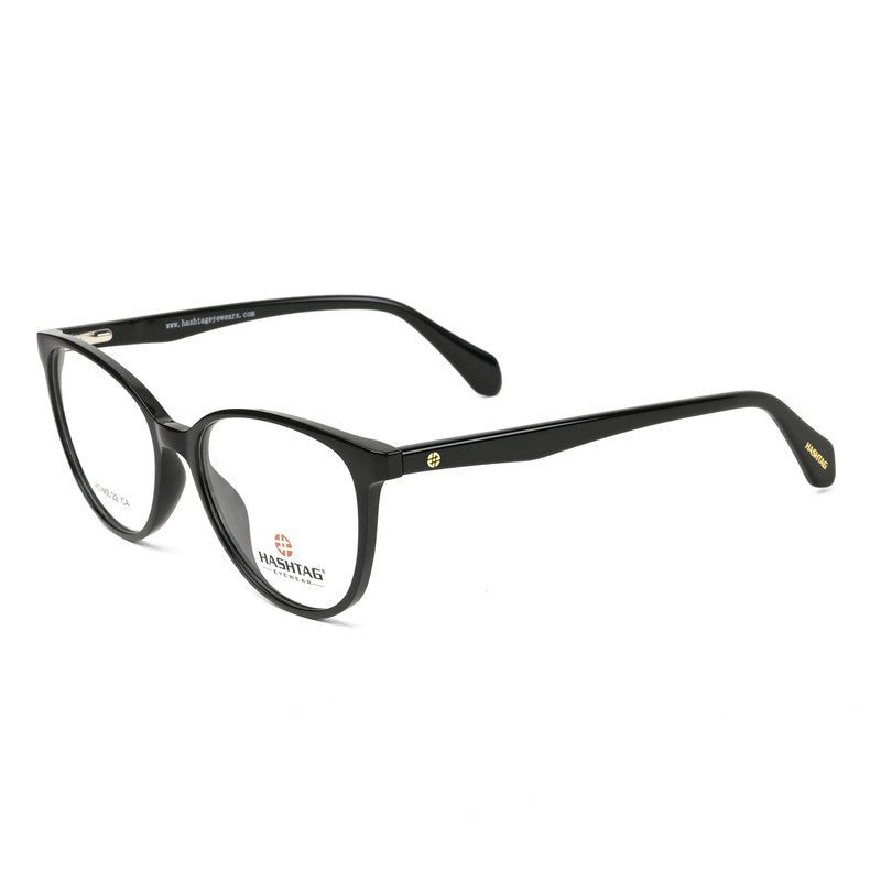 Stralor Black Medium Full Rim Round with Spring Hinges Eyeglasses for Women — Hashtag Eyewears
