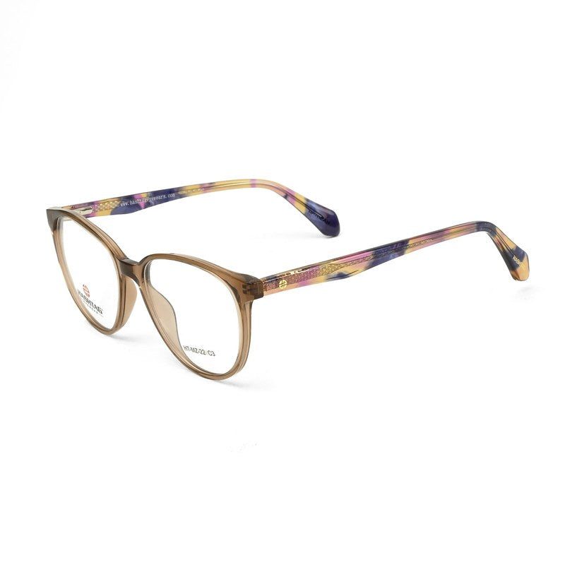 Stralor Light Brown Medium Full Rim Round with Spring Hinges Eyeglasses for Women — Hashtag Eyewears