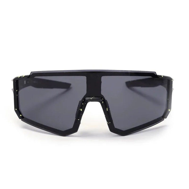 Strix Black Large Full Rim Shield Sports Sunglasses for Men & Women — Hashtag Eyewears