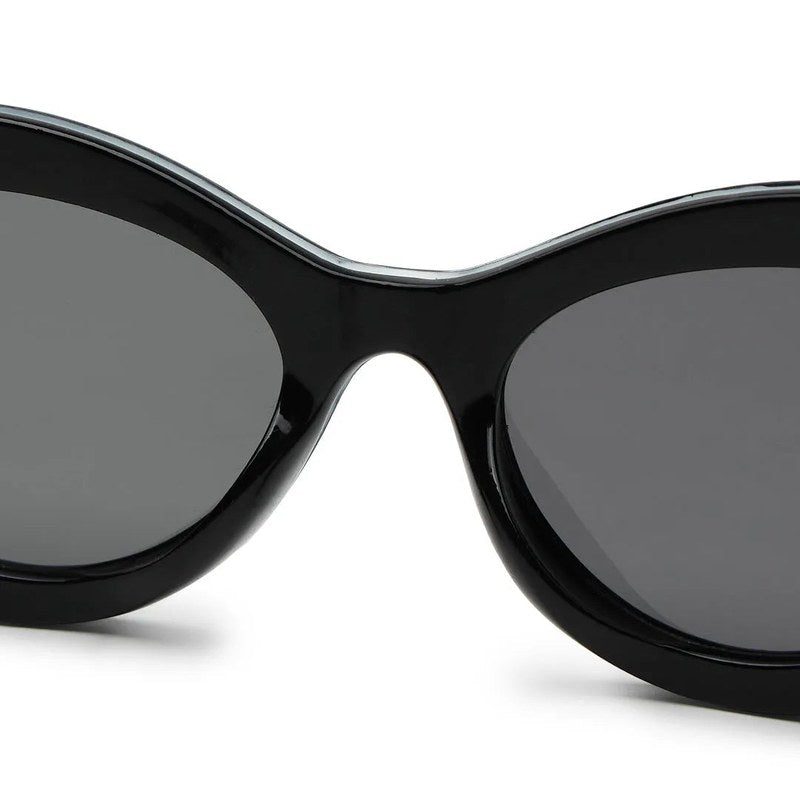 Sunshades Black & White Medium Full Rim Cateye Sunglasses for Men & Women — Hashtag Eyewears