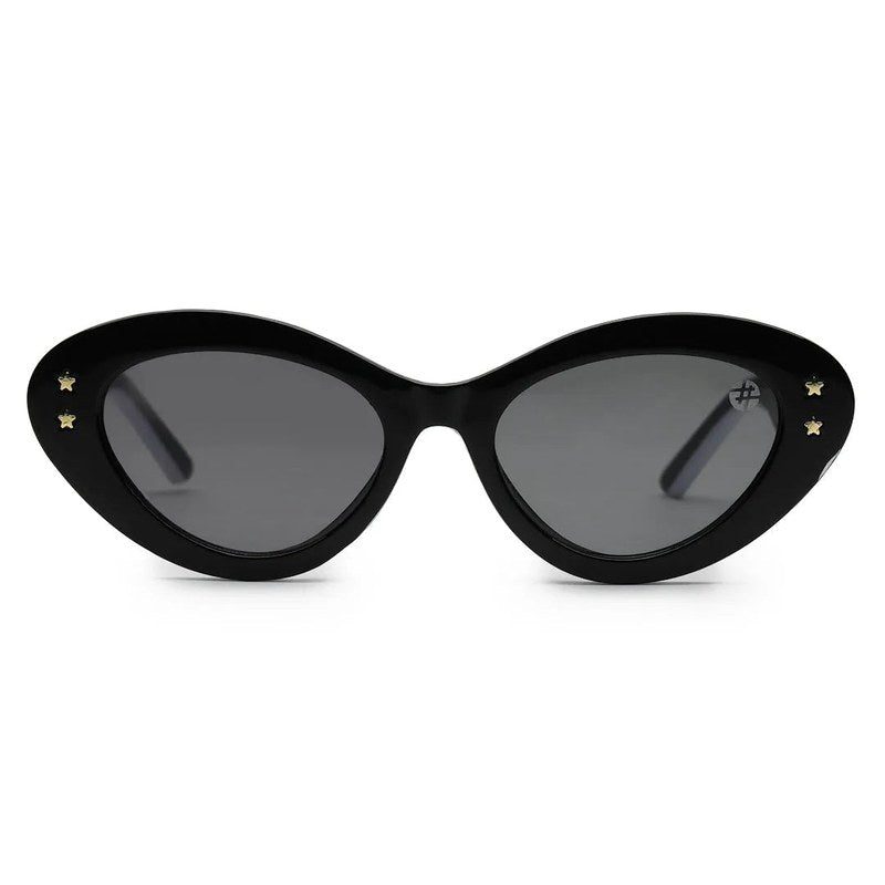 Sunshades Black & White Medium Full Rim Cateye Sunglasses for Men & Women — Hashtag Eyewears