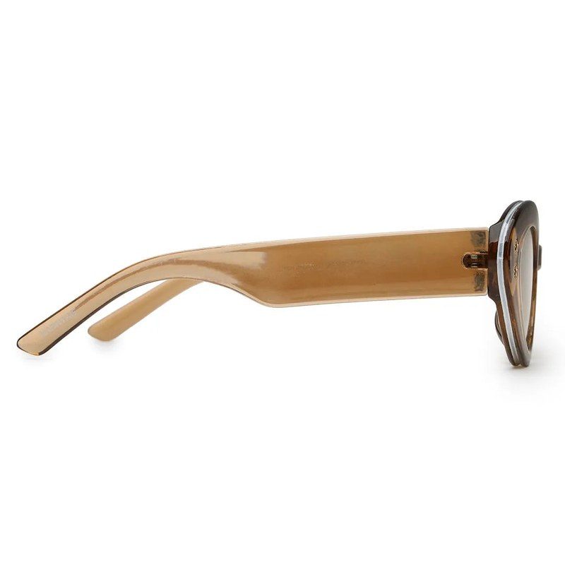 Sunshades Brown & White Medium Full Rim Cateye Sunglasses for Men & Women — Hashtag Eyewears