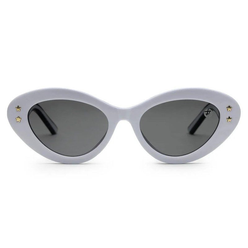 Sunshades White & Black Medium Full Rim Cateye Sunglasses for Men & Women — Hashtag Eyewears