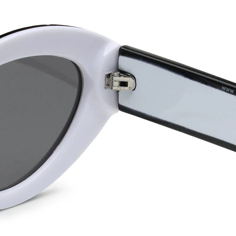 Sunshades White & Black Medium Full Rim Cateye Sunglasses for Men & Women — Hashtag Eyewears