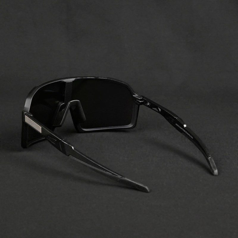Swift Black Large Full Rim Visor Sports Sunglasses for Men & Women — Hashtag Eyewears