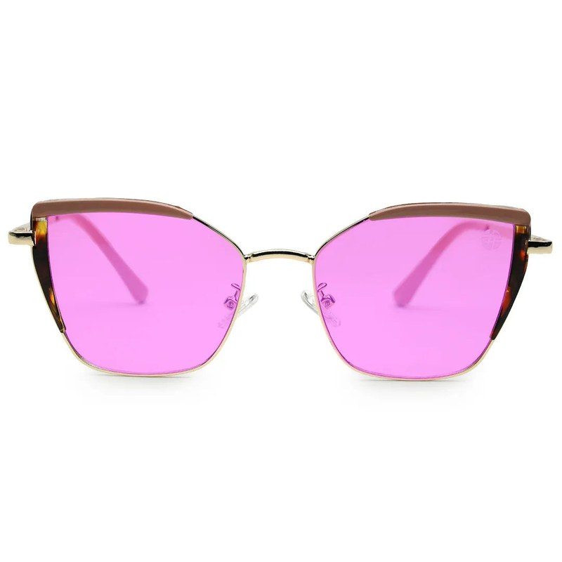 Swit Pink, Hawana & Golden Large Full Rim Cateye Sunglasses for Women — Hashtag Eyewears
