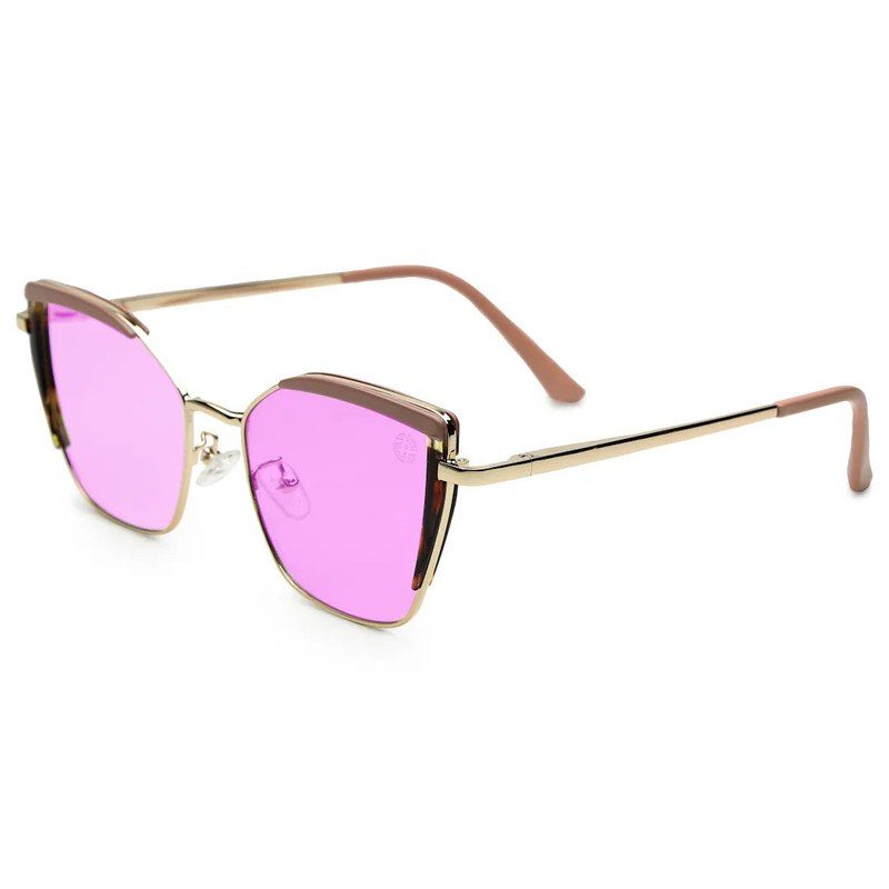 Swit Pink, Hawana & Golden Large Full Rim Cateye Sunglasses for Women — Hashtag Eyewears