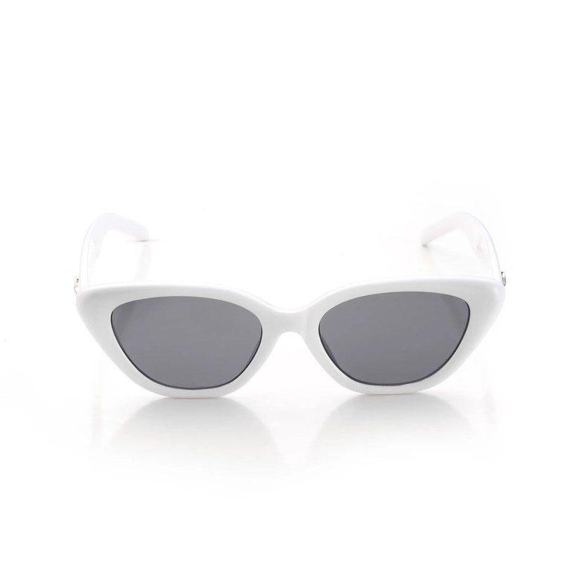 Syra White Medium Full Rim Cat-Eye Sunglasses for Women HASHTAG X WHITECHERRY — Hashtag Eyewears