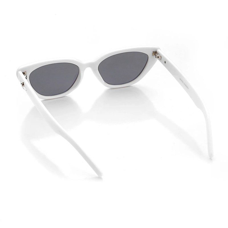 Syra White Medium Full Rim Cat-Eye Sunglasses for Women HASHTAG X WHITECHERRY — Hashtag Eyewears