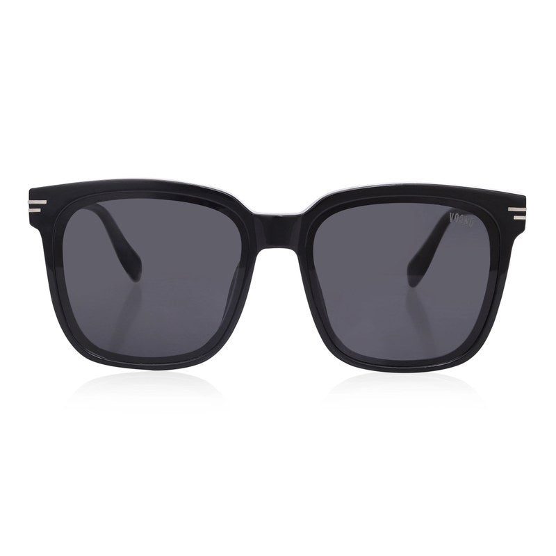Talora Black Extra-Large Full Rim Wayfarer Sunglasses for Men & Women HASHTAG X VOSNO — Hashtag Eyewears