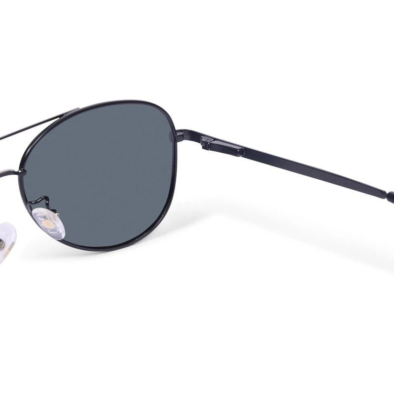 Tessera Black Medium Full Rim Aviator Sunglasses for Men & Women — Hashtag Eyewears