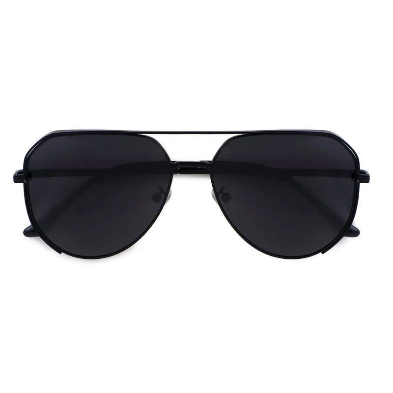 Tesseract Black Large Full Rim Aviator Sunglasses for Men — Hashtag Eyewears