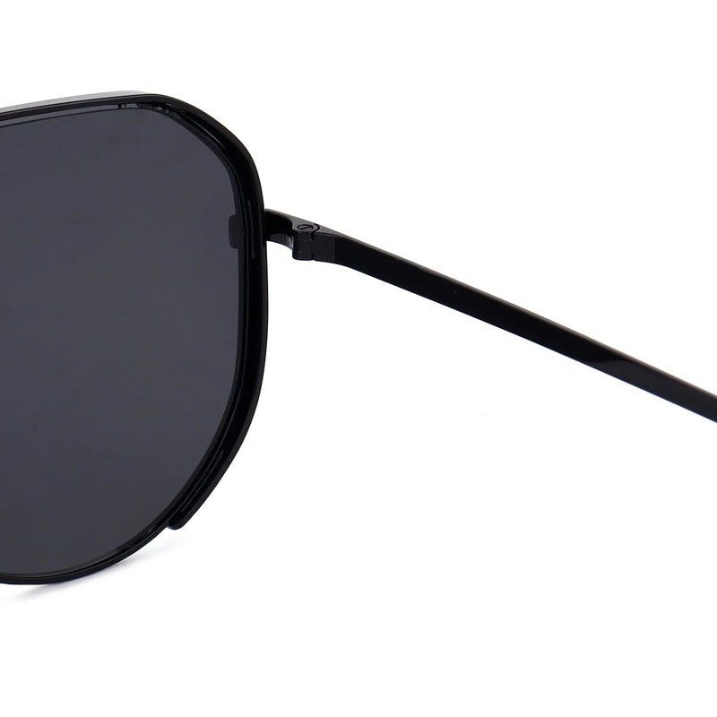 Tesseract Black Large Full Rim Aviator Sunglasses for Men — Hashtag Eyewears