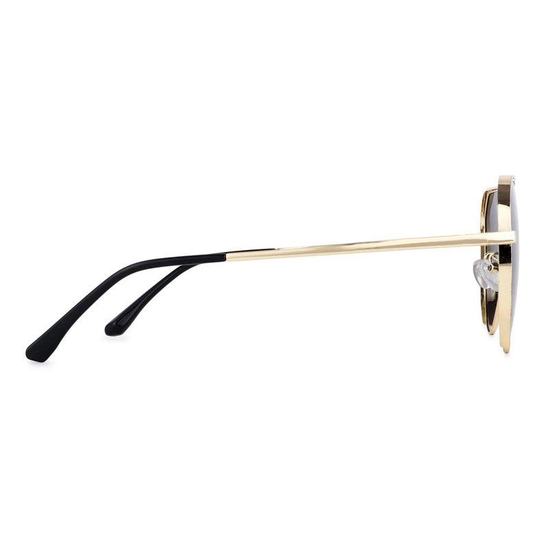 Tesseract Golden Large Full Rim Aviator Sunglasses for Men — Hashtag Eyewears