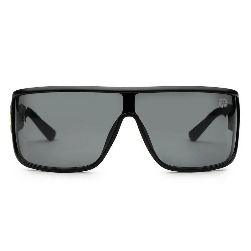 Texas Black Medium Full Rim Shield Sunglasses for Men & Women — Hashtag Eyewears