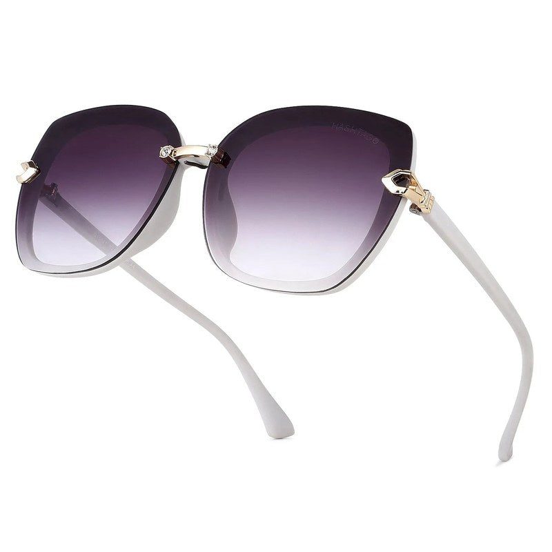 Thalron Black Large Full Rim Butterfly Sunglasses for Men & Women — Hashtag Eyewears