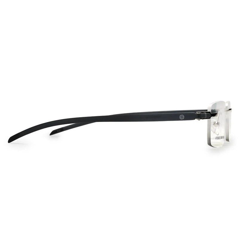 Thermo RM Silver Medium Rim Less Square Eyeglasses for Men & Women — Hashtag Eyewears