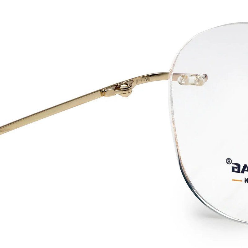 Thin line Gold Medium Rim Less Aviator with Lock Side Hinges Eyeglasses for Men — Hashtag Eyewears