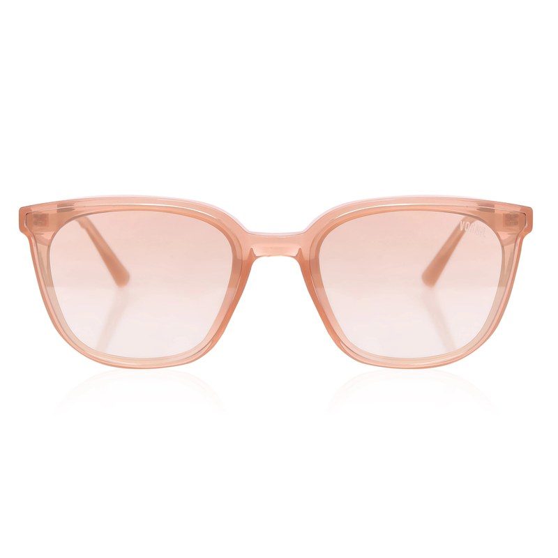 Thryna Transparent Orange Extra-Large Full Rim Wayfarer Sunglasses for Women HASHTAG X VOSNO — Hashtag Eyewears