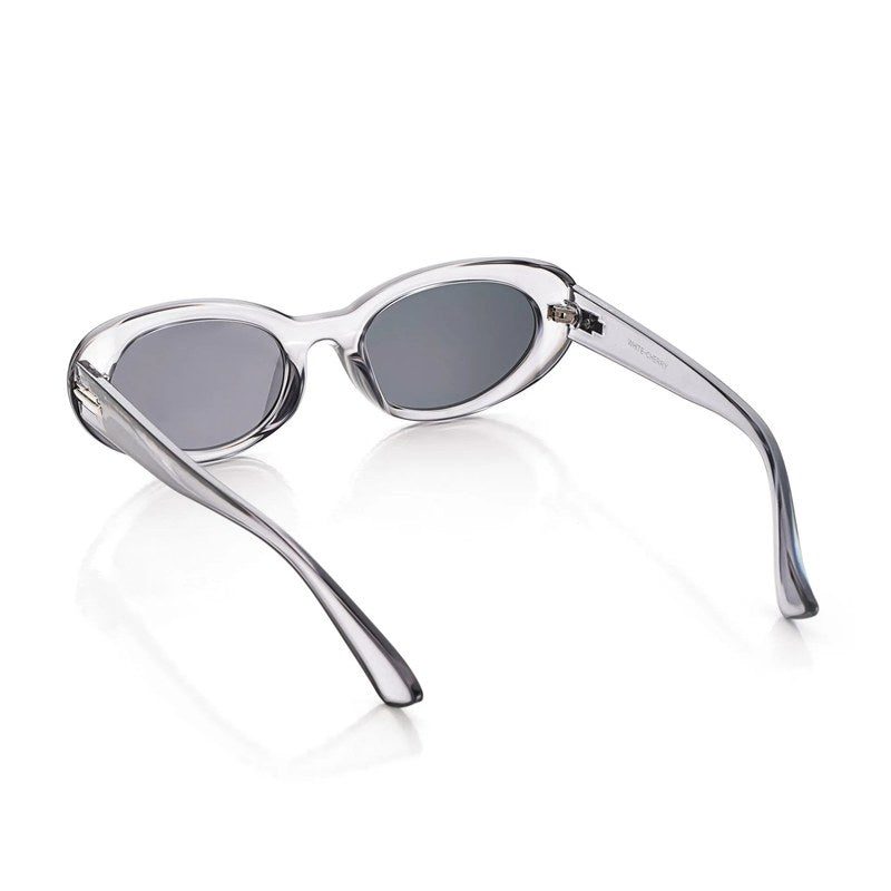 Thunderx Transparent-Grey Medium Full Rim Oval Sunglasses for Women HASHTAG X WHITECHERRY — Hashtag Eyewears