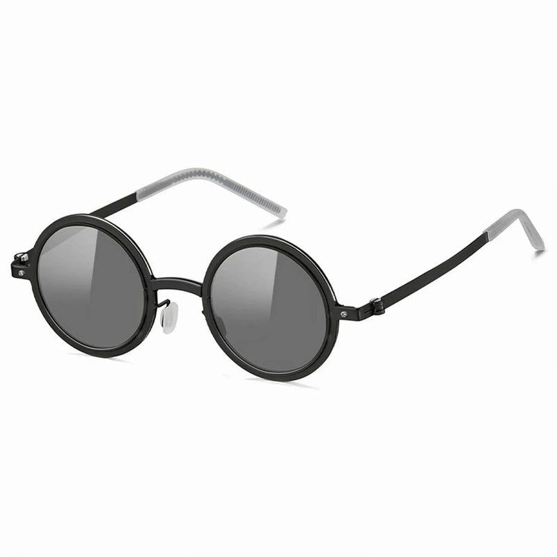 Tint Black Medium Full Rim Round Sunglasses for Men & Women — Hashtag Eyewears