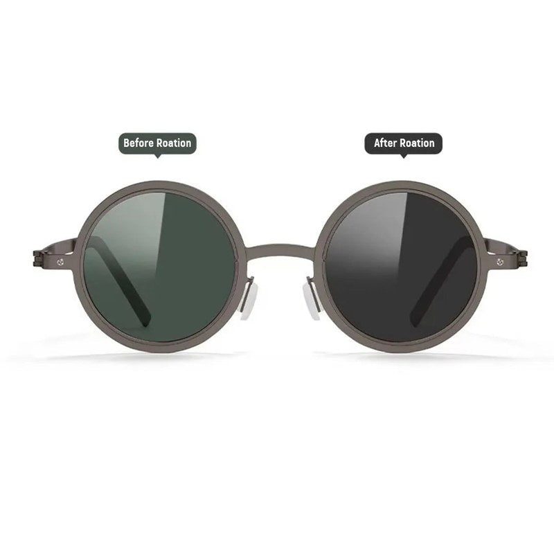 Tint Grey Medium Full Rim Round Sunglasses for Men & Women — Hashtag Eyewears