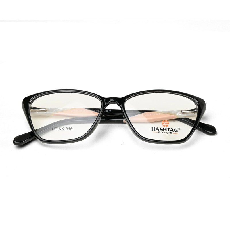 Tinto Black Medium Full Rim Cat Eye with Spring Hinges Eyeglasses for Women — Hashtag Eyewears