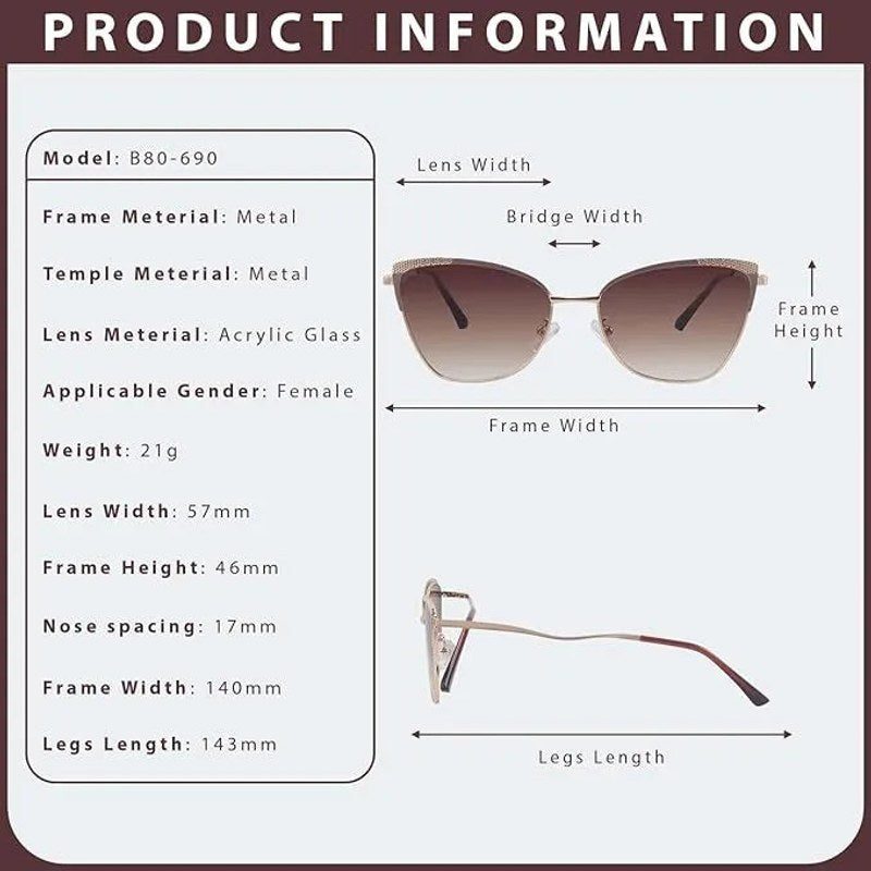Torion Brown Medium Full Rim Cateye Sunglasses for Women — Hashtag Eyewears