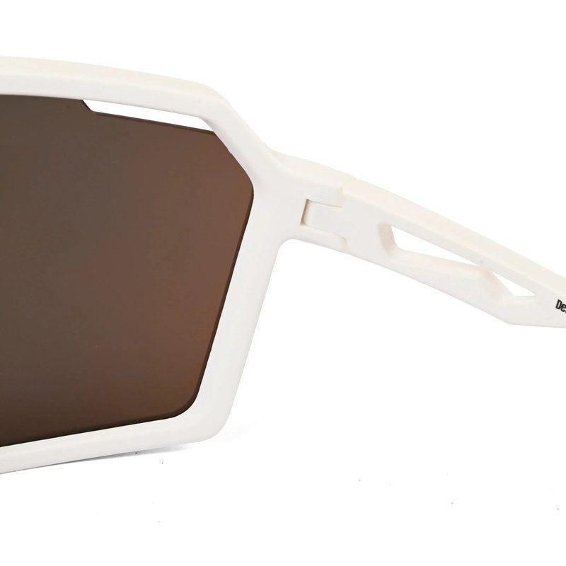 Torque White Extra-Large Full Rim Shield Sports Sunglasses for Men & Women — Hashtag Eyewears
