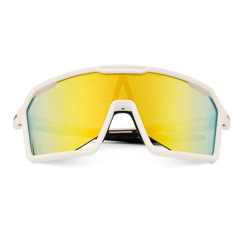 Torque White Extra-Large Full Rim Shield Sports Sunglasses for Men & Women — Hashtag Eyewears