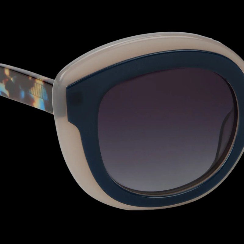 TRANCY Blue-Gray Medium Full Rim Round Sunglasses for Women — Hashtag Eyewears