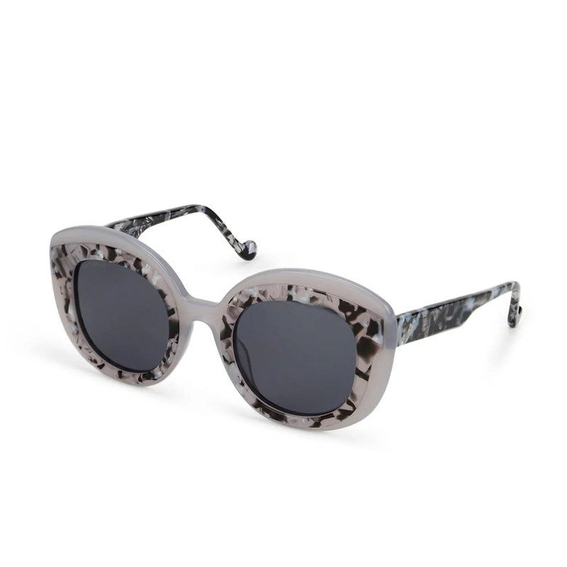 TRANCY Marble Black-Grey Medium Full Rim Round Sunglasses for Women — Hashtag Eyewears