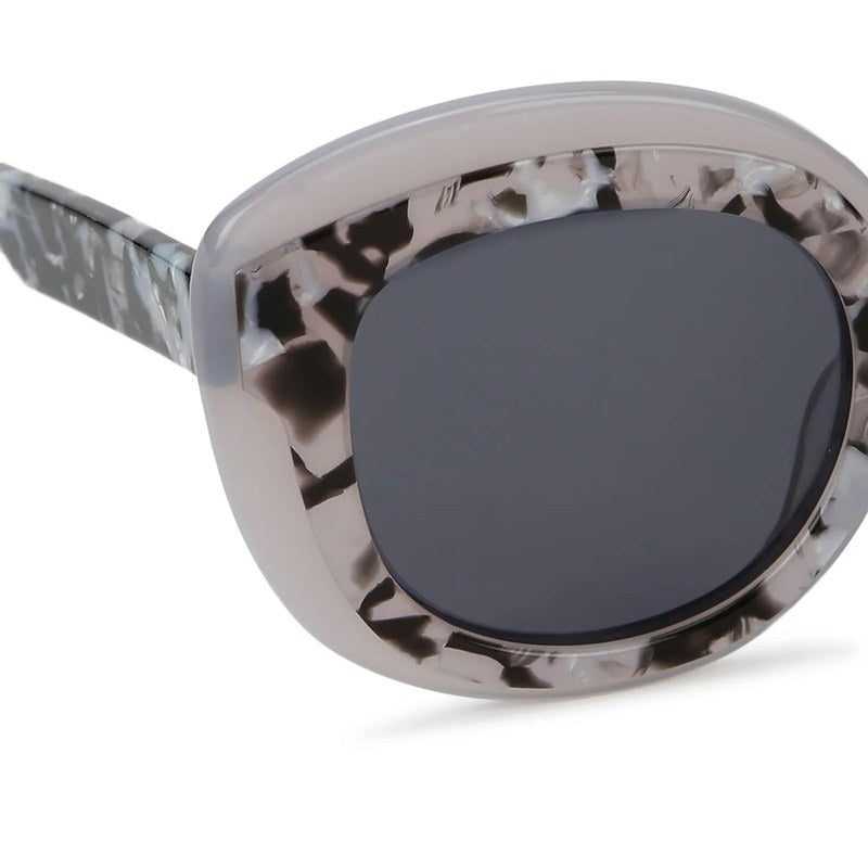 TRANCY Marble Black-Grey Medium Full Rim Round Sunglasses for Women — Hashtag Eyewears
