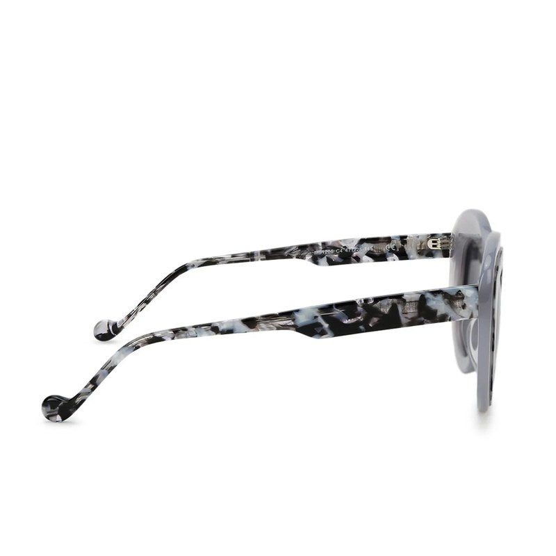 TRANCY Marble Black-Grey Medium Full Rim Round Sunglasses for Women — Hashtag Eyewears